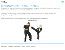 Tablet Screenshot of munich-pro-fighter.de
